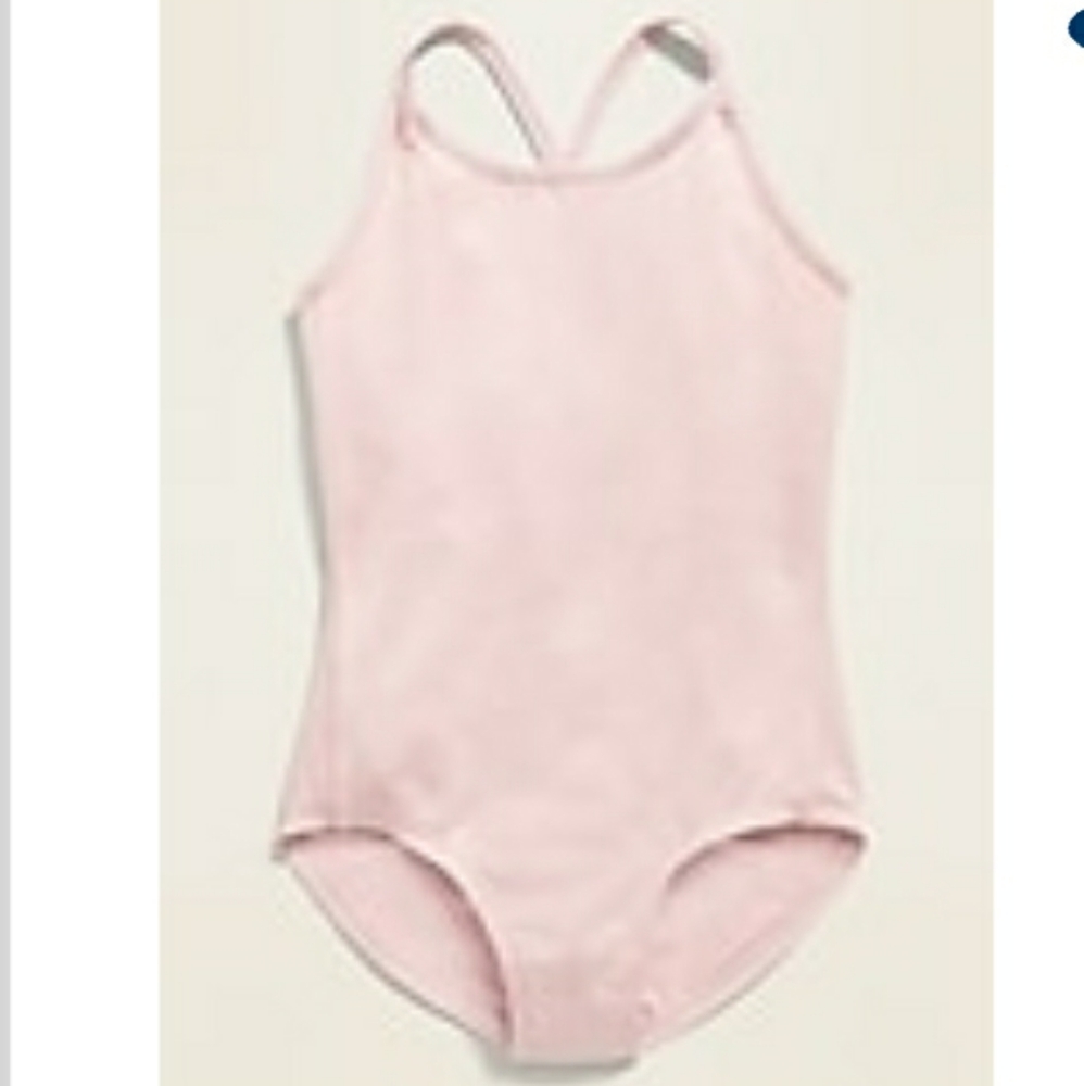 Go-Dry Solid Strappy Leotard for Girls